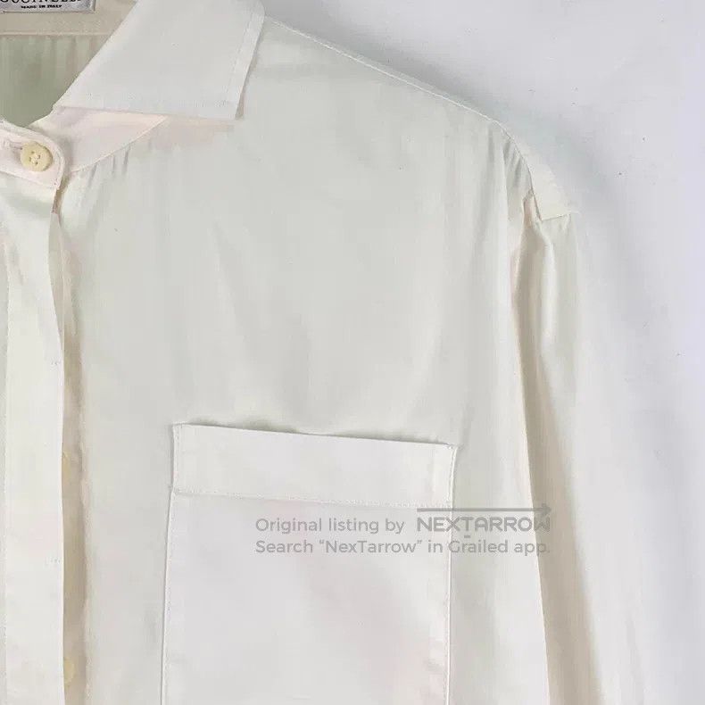 Brunello Cucinelli Brunello Cucinelli White cotton collar long-sleeve shirt Size S / US 4 / IT 40 - 3 Thumbnail