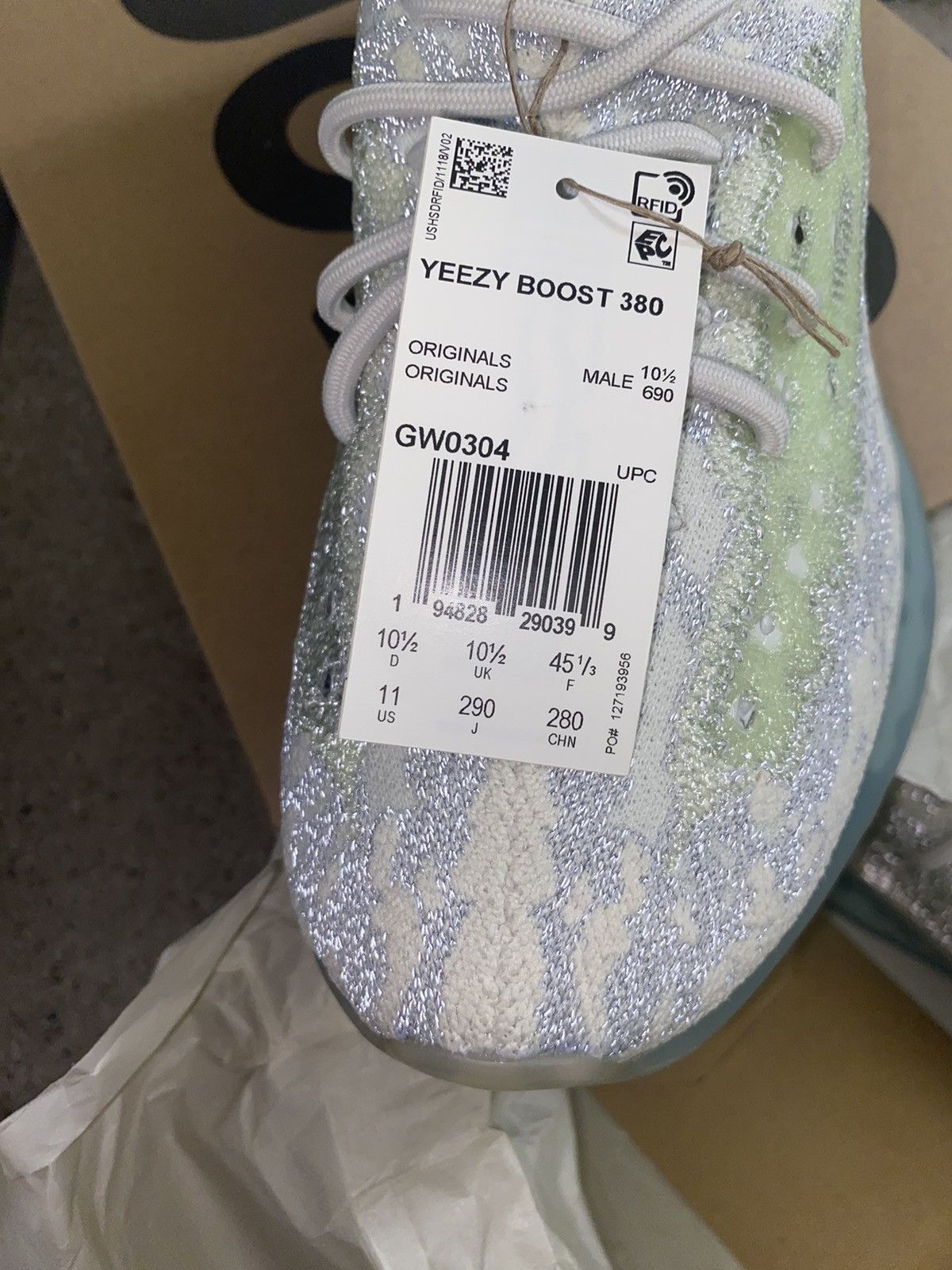 Adidas Adidas Yeezy Boost 380 ‘Alien Blue Reflective’Size 11M Size US 11 / EU 44 - 10 Thumbnail
