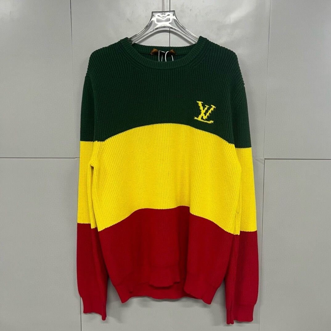 Louis Vuitton louis vuitton green and yellow sweater Size US XL / EU 56 / 4 - 1 Thumbnail