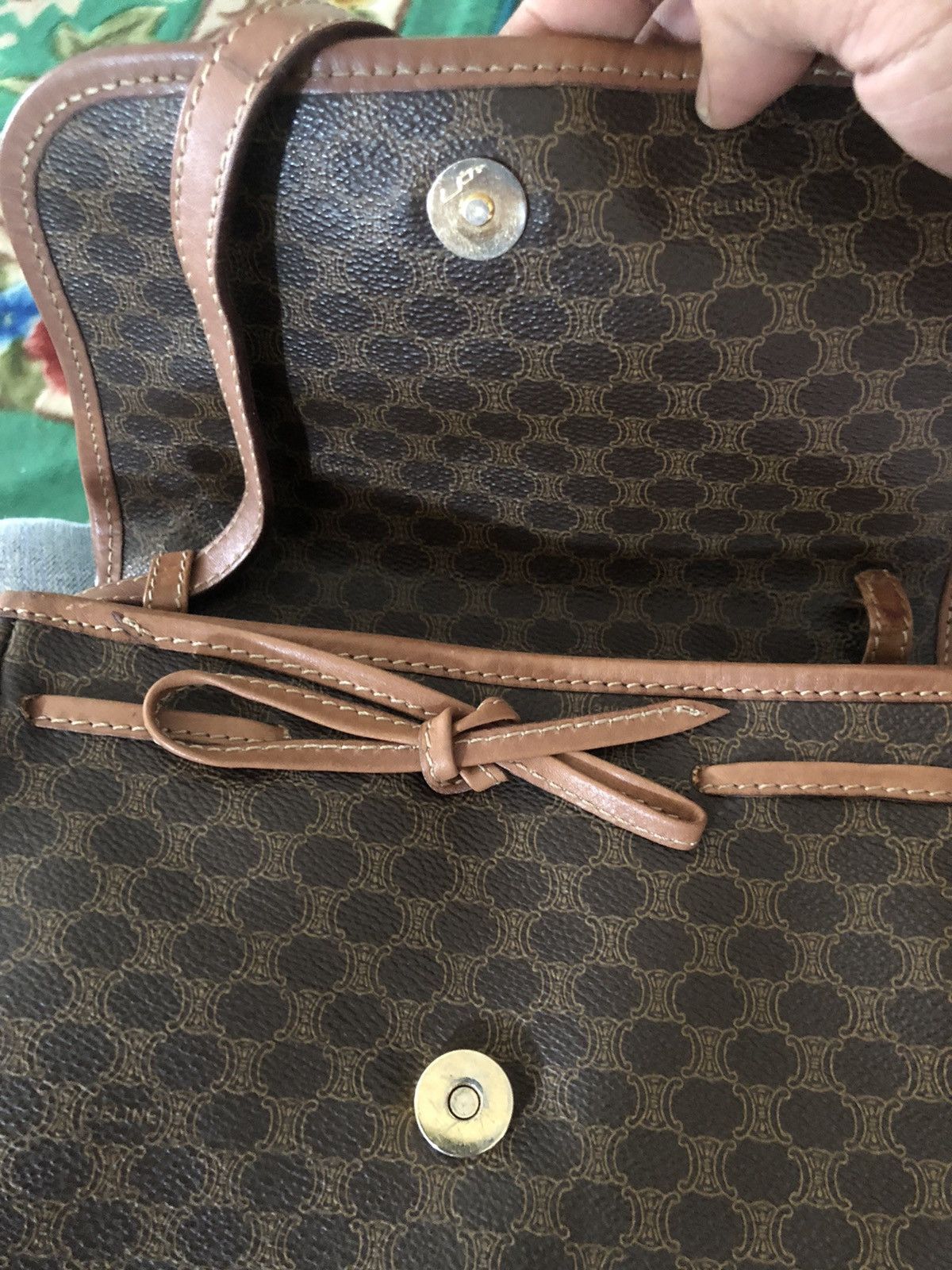 Celine × Vintage Celine Monogram Leather Clutch Bag Size ONE SIZE - 9 Thumbnail