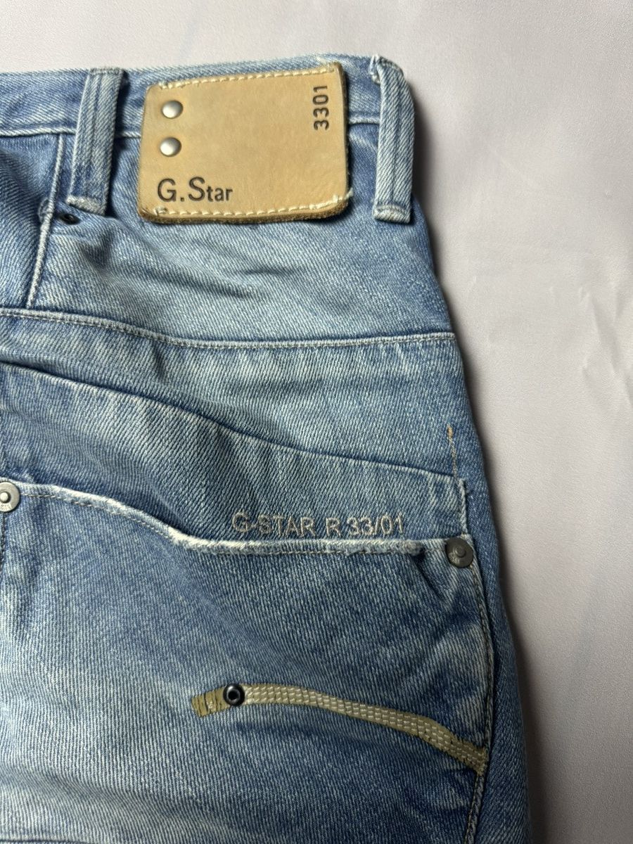 Carhartt × G-Star × Vintage G-Star RAW 3301 Straight Fit Jeans | W33 L32 | Washed Blue Size US 32 / EU 48 - 3 Thumbnail