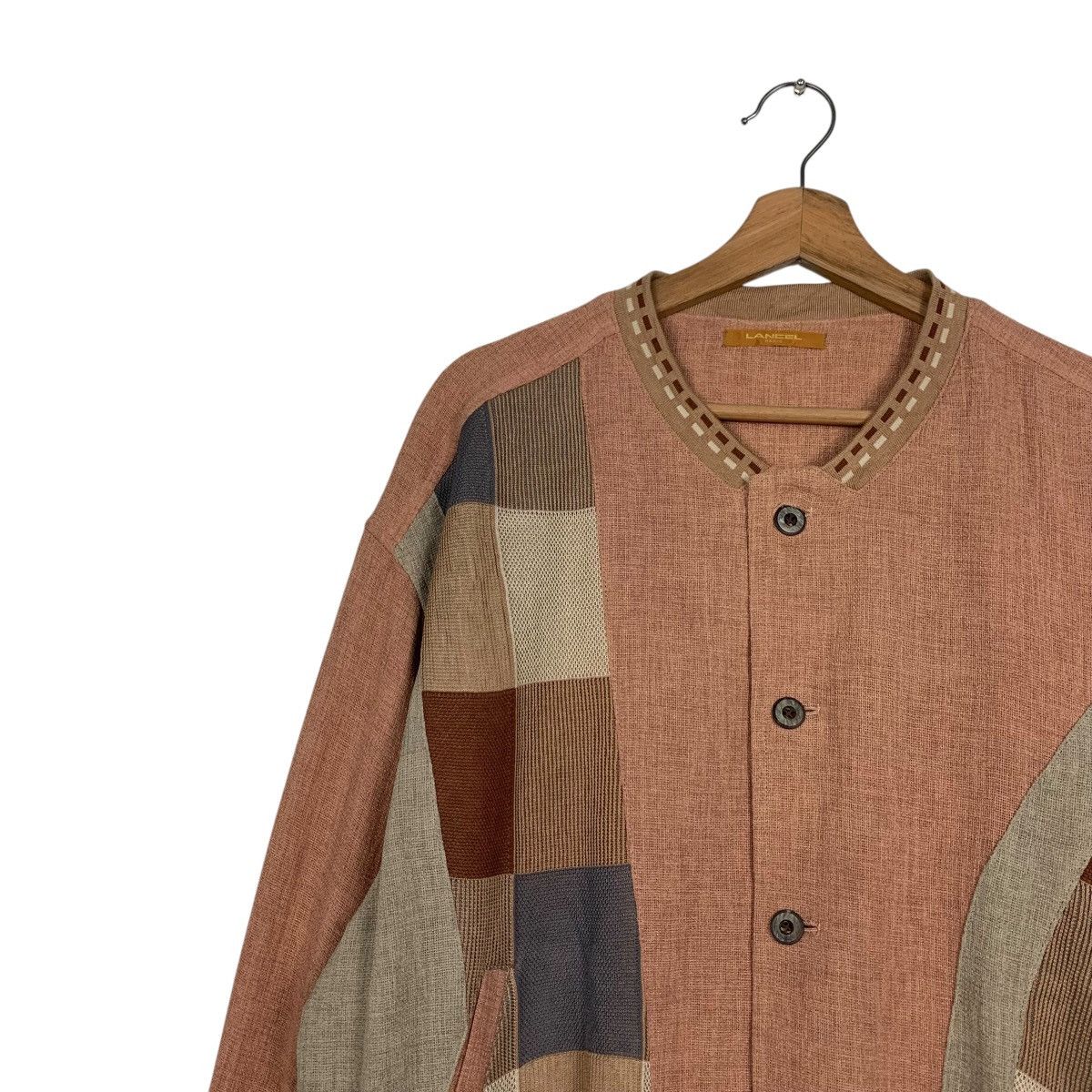 Lancel Vintage 90’s LANCEL Knitted Button Bomber Jacket #2862-C129 Size US L / EU 52-54 / 3 - 3 Thumbnail