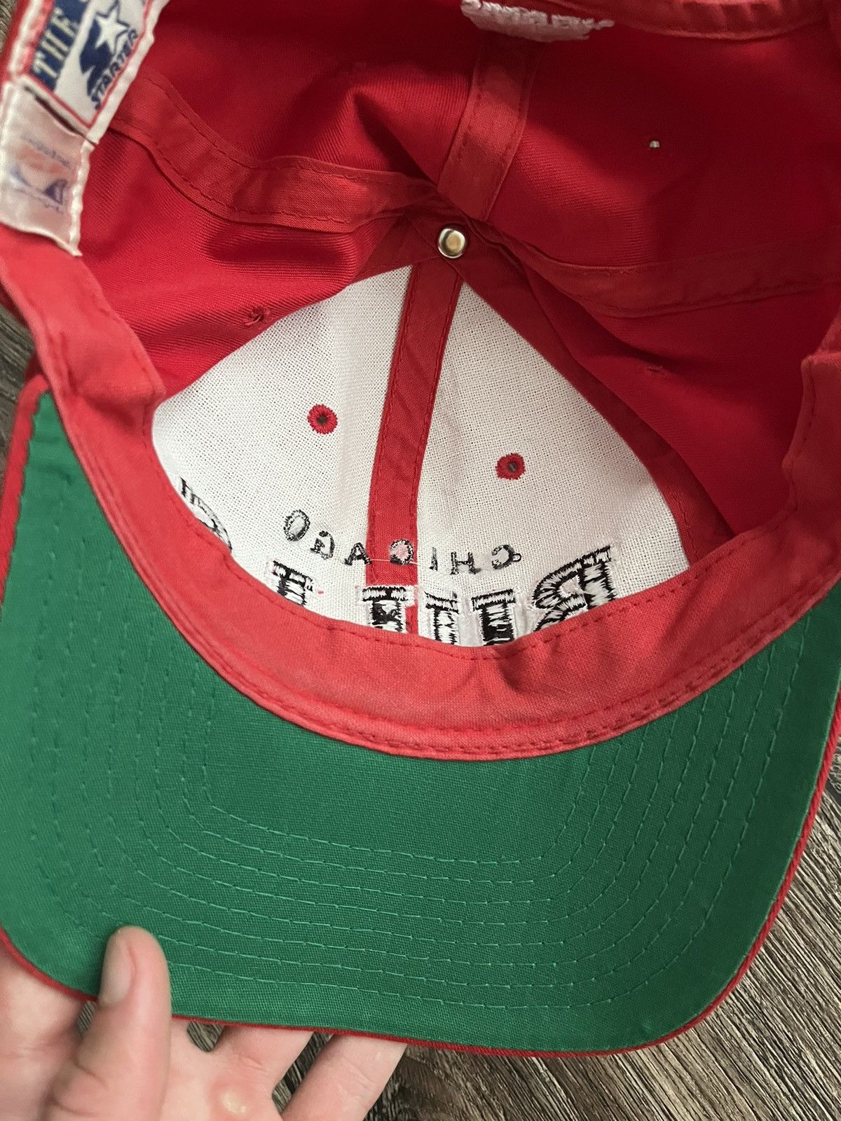 NBA × Vintage Vintage 90s Starter Chicago Bulls Logo Cap Hat NBA Size ONE SIZE - 8 Thumbnail