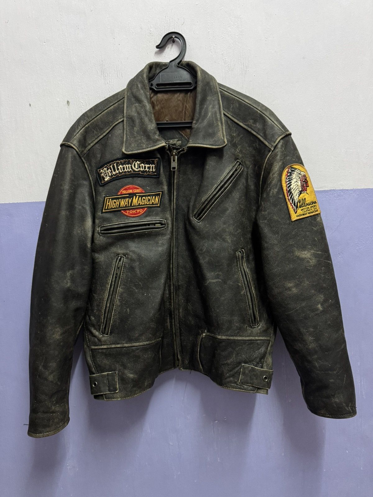 YELLOW CORN Yellow Corn Leather Jacket Size US L / EU 52-54 / 3 - 4 Thumbnail