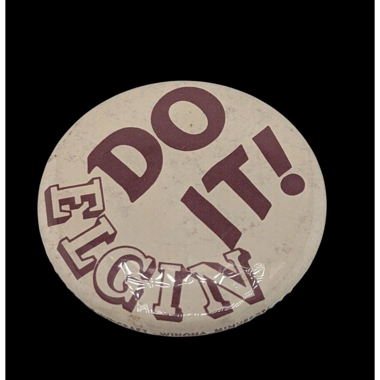 Other Vintage "Do It! Elgin" Elgin High School Oklahoma Badge/Butt Size ONE SIZE - 2 Thumbnail