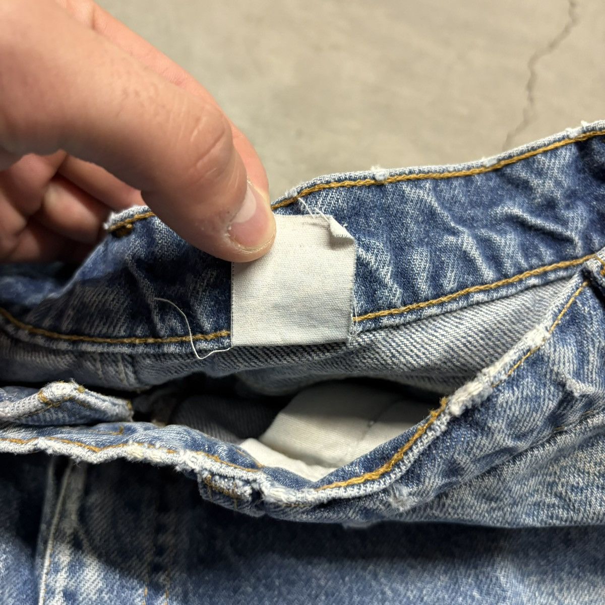 Levi's Vintage 90s Levis Denim Jeans Orange Tab Faded Grunge Size US 34 / EU 50 - 7 Thumbnail