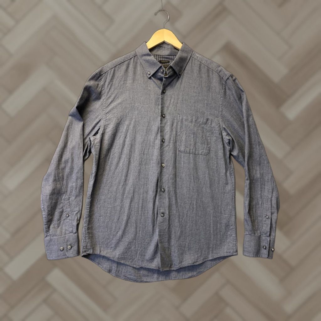 Jos. A. Bank VINTAGE Jos. A. Bank Tailored Button-Up Shirt L 16 Gray Almeria Plaid Mens Size US L / EU 52-54 / 3 - 1 Thumbnail