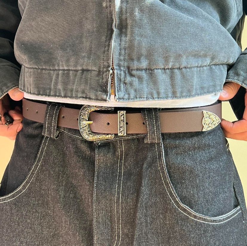 Cowboy Equipment vintage brown american western cowboy boho belt Size ONE SIZE - 1 Thumbnail