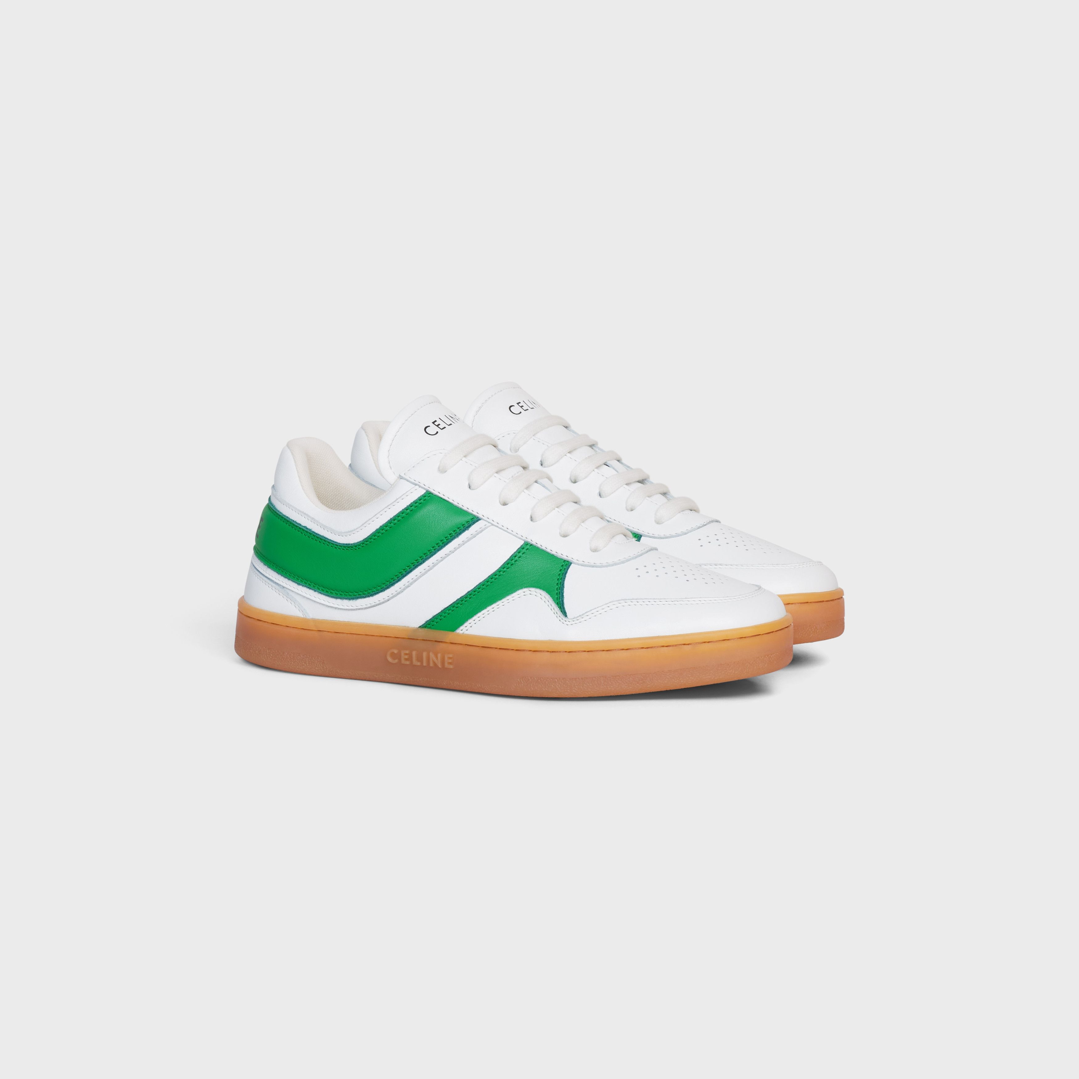 Celine o1bcso1str0724 Low Wave Lace-Up Sneaker Calfskin in White Size US 7 / IT 37 - 2 Thumbnail