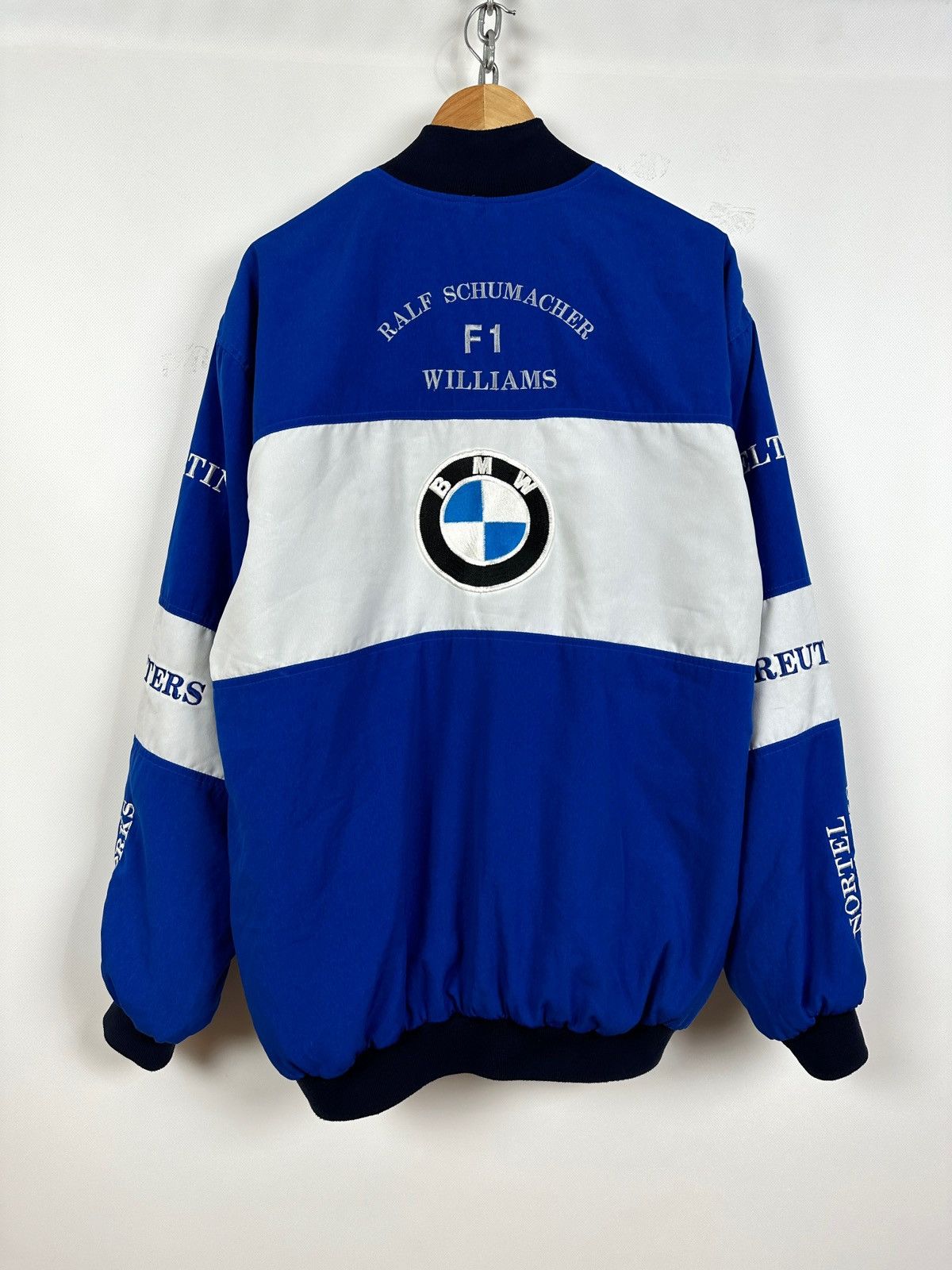 BMW Vintage BMW F1 Williams Ralf Schumacher Racing Bomber Jacket Size US XXL / EU 58 / 5 - 6 Thumbnail
