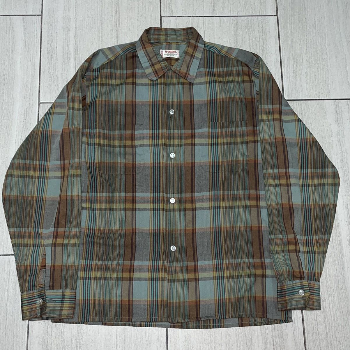 McGregor MCGREGOR 1950s Button Up Plaid Shirt Size US M / EU 48-50 / 2 - 1 Thumbnail