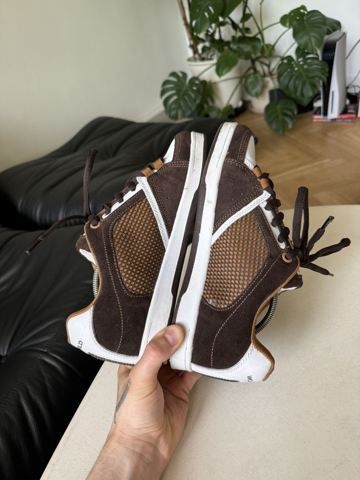 Hook-Ups Y2K Vintage World Industries Baggy Skate Shoes Rare Brown Size US 9 / EU 42 - 5 Thumbnail