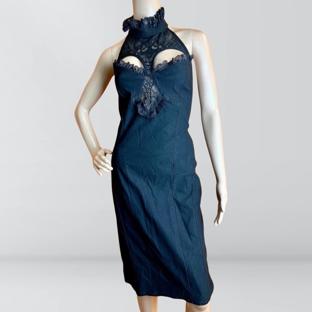 Killstar NWOT Killstar Lavina Black High Neck Halter Dress | Grailed