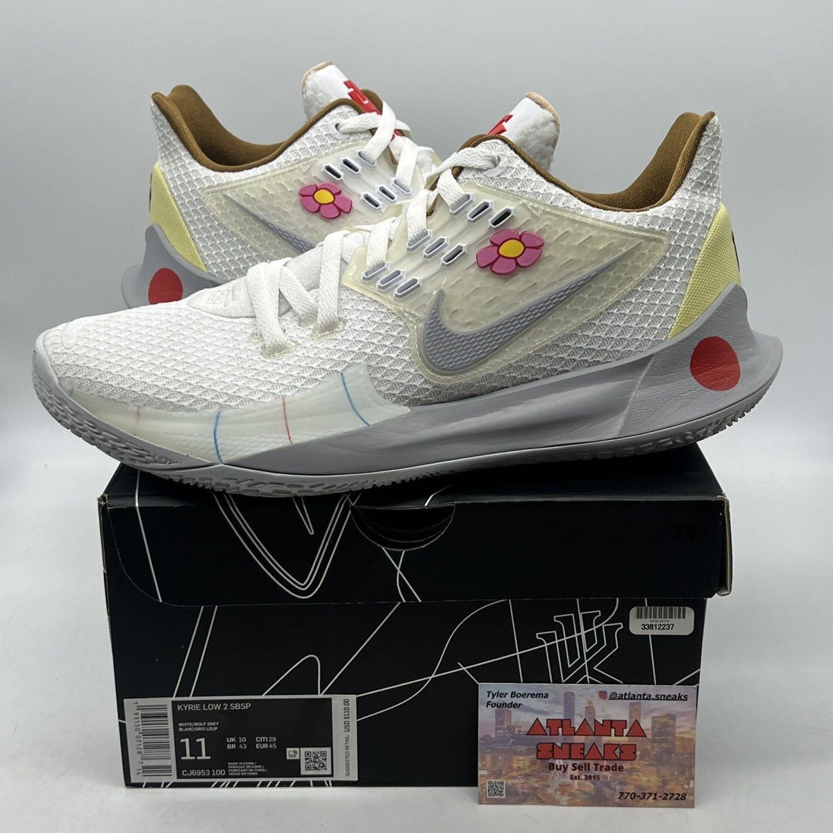 image of Spongebob Squarepants X Kyrie Low 2 Sandy Cheeks Shoes in White, Men's (Size 11)