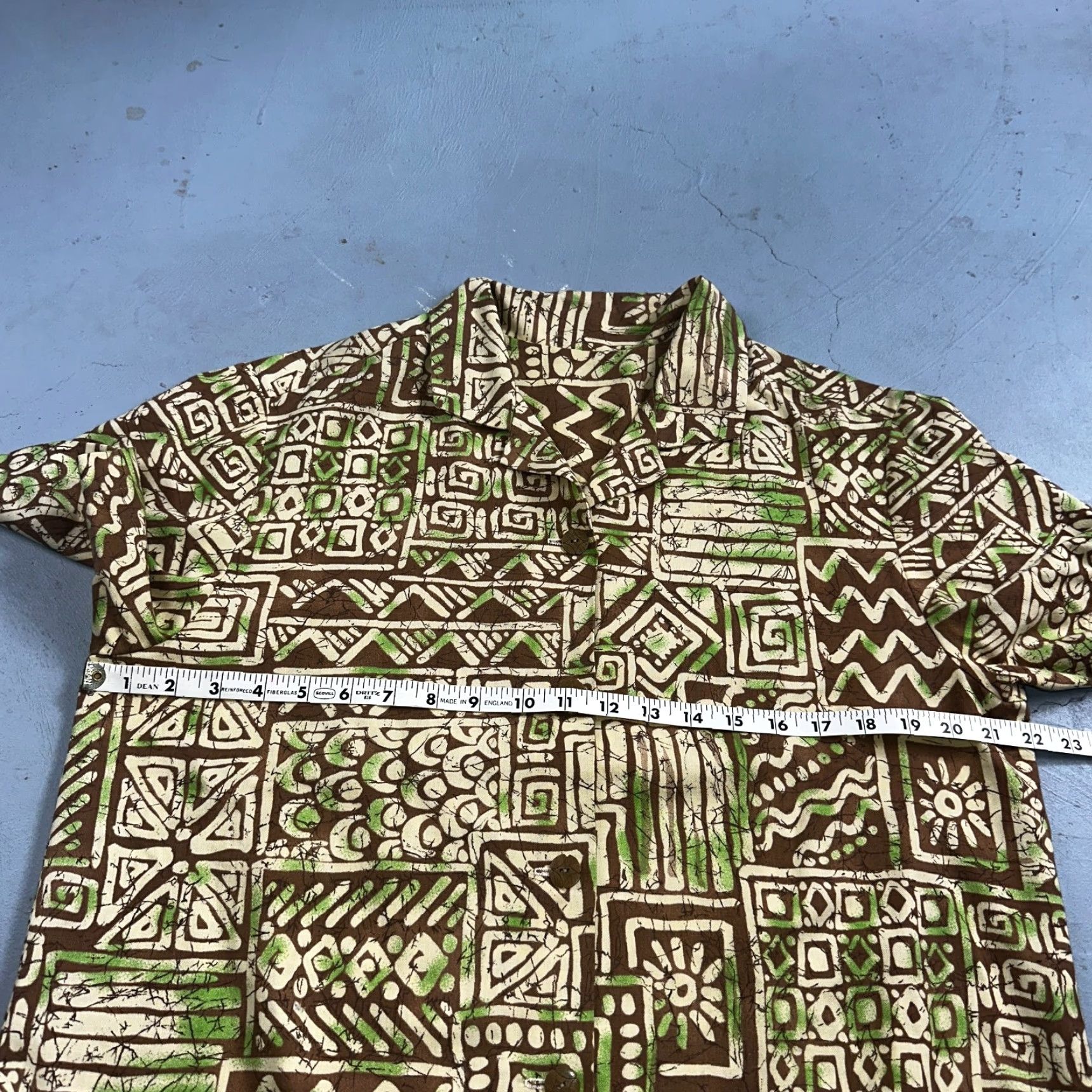 Vintage VINTAGE 1950s Cotton Hawaiian Shirt Rockabilly Green Short Sleeve Button-Down Men M Adult Green Rockabilly 1950s Shirt Mens Size US M / EU 48-50 / 2 - 5 Thumbnail