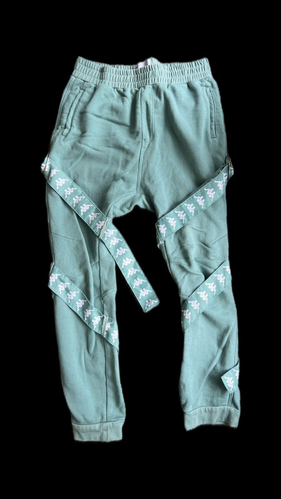 image of C2H4 x Kappa Undecayable Sweatpants in Teal, Men's (Size 32)