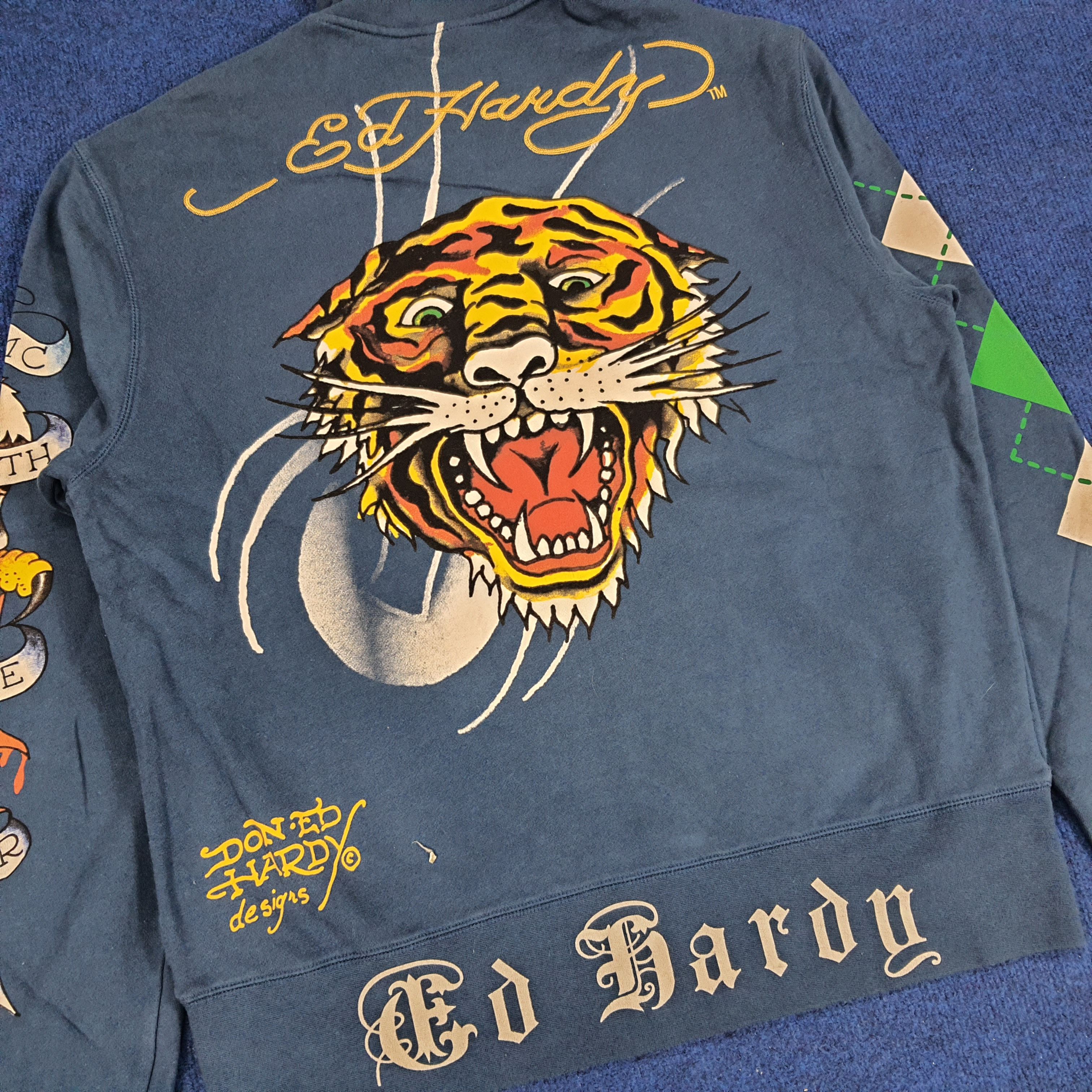Christian Audigier Vintage Ed Hardy by Christian Audigier Zipper Sweatshirt Size US L / EU 52-54 / 3 - 2 Thumbnail