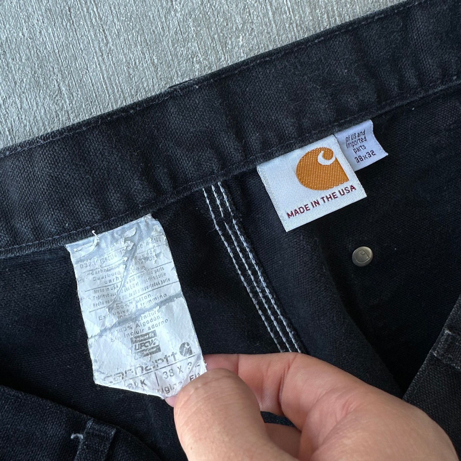Carhartt × Vintage Carhartt black double knee work wear carpenter pants Size US 36 / EU 52 - 4 Thumbnail