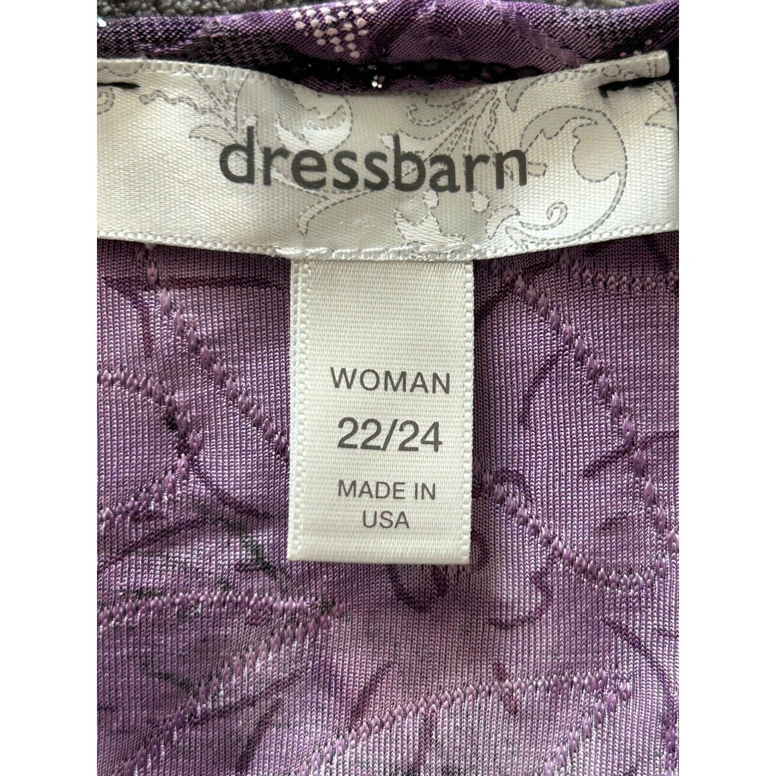 Other Womens purple and silver plus size 22 Dressbarn sleeveless t Size 3XL / US 20-22 - 6 Thumbnail