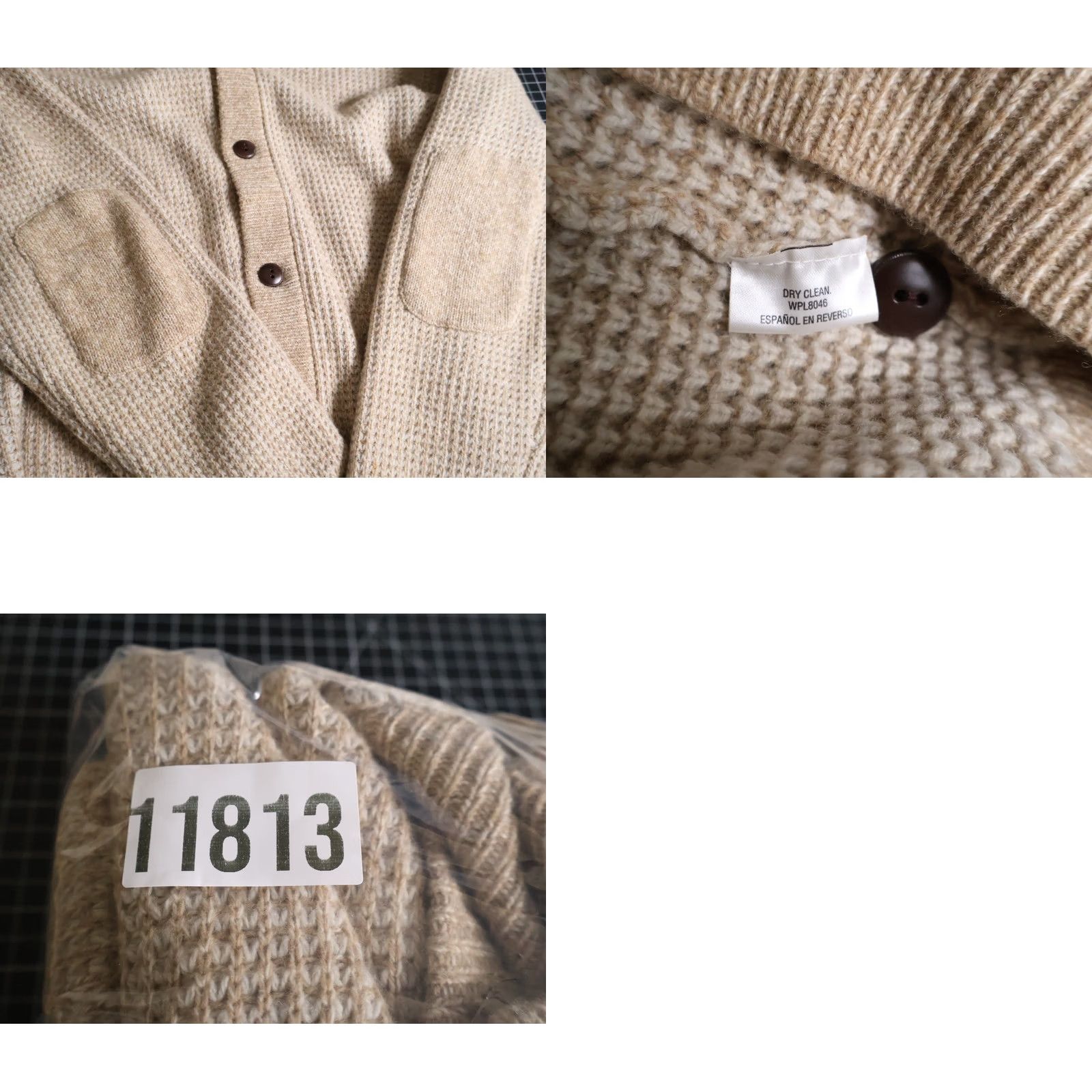 Tasso Elba Tasso Elba Lambs Wool Cardigan Sweater Men's XL Beige Chunky Shawl Collar 90s Dad Retro Size US XL / EU 56 / 4 - 9 Thumbnail
