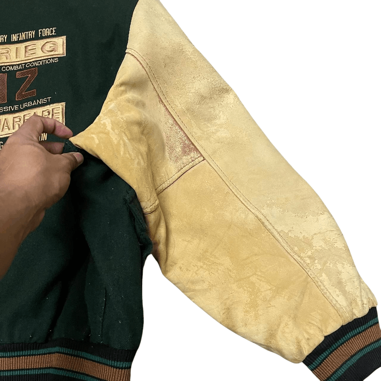 Rogue Vintage 90's Rogues for Men Wool Varsity Jacket Distress Size US M / EU 48-50 / 2 - 17 Thumbnail