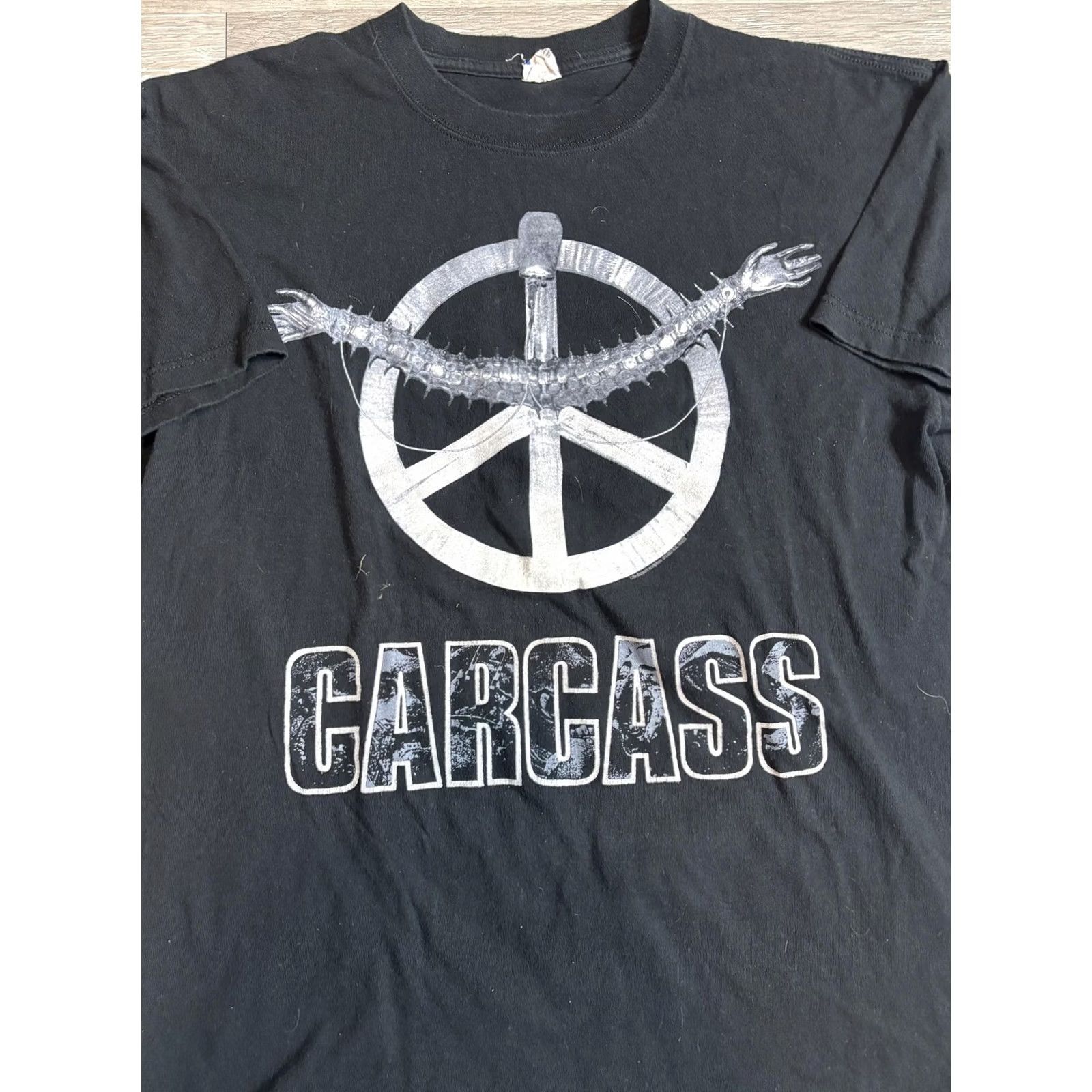 Anvil VINTAGE Carcass Shirt Mens M Black Krieg Dem Kriege Metal Band T-Shirt Size US M / EU 48-50 / 2 - 2 Thumbnail