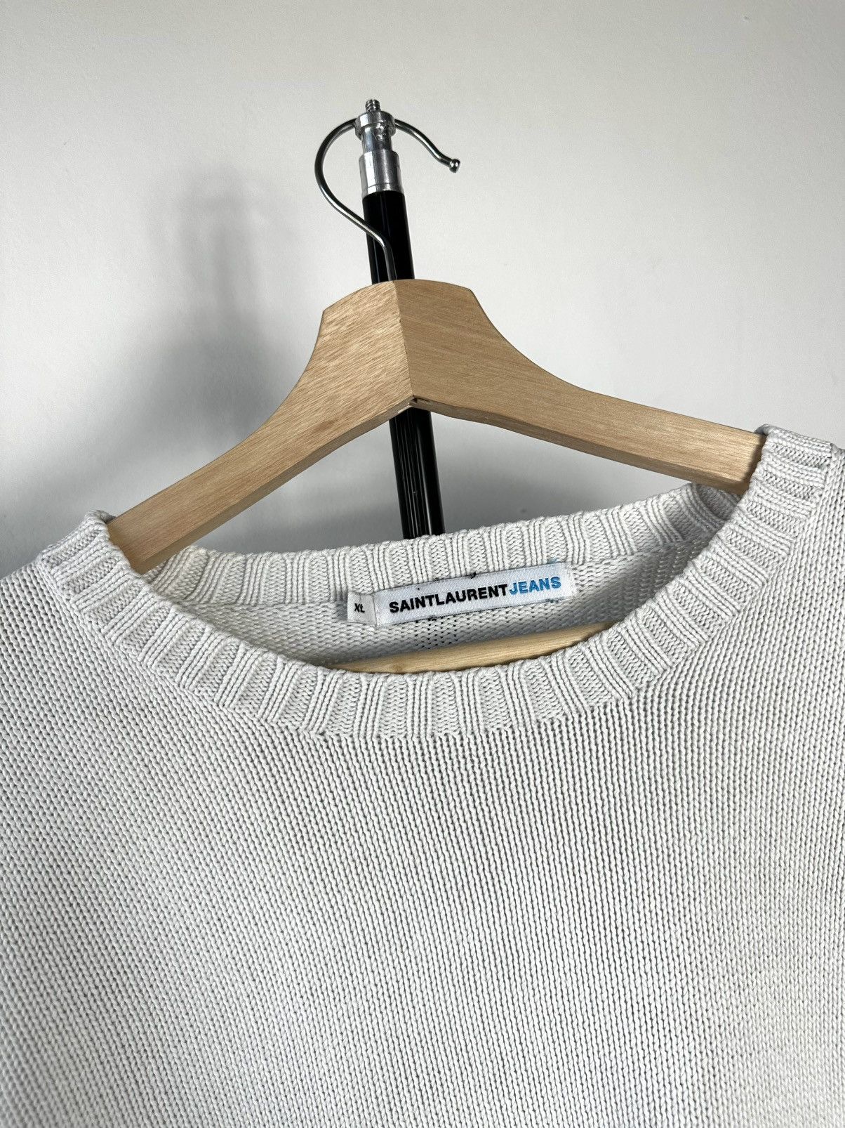 Yves Saint Laurent Vintage Saint Laurent Jeans Tonal Logo Knit Sweater Size US XL / EU 56 / 4 - 3 Thumbnail