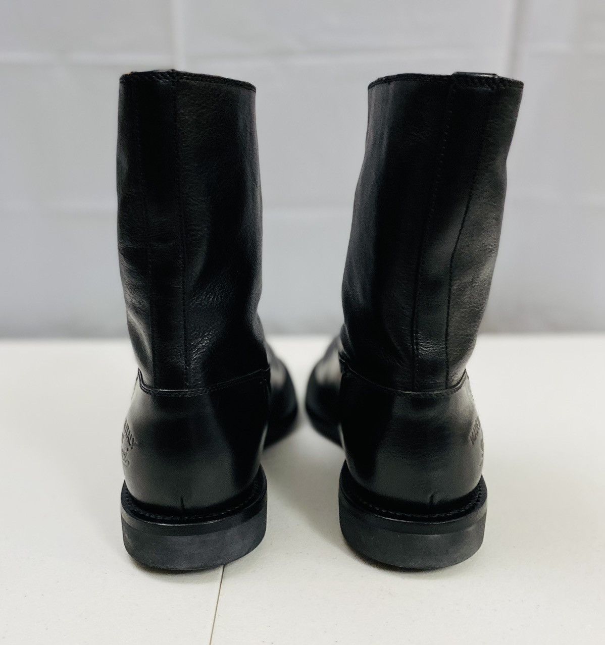Gucci Gucci 🇮🇹 black calf commando sole logo heel ankle boots 9 NEW Size US 9 / EU 42 - 11 Thumbnail
