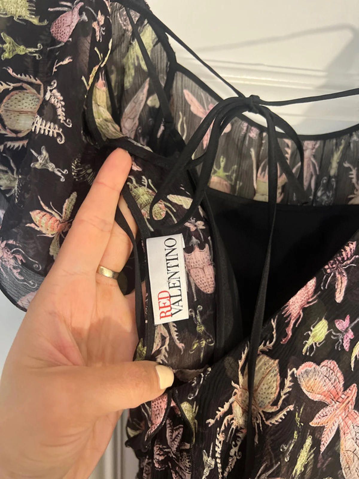 Valentino Valentino black bug butterfly print dress uk 6, US 4 Size XS / US 0-2 / IT 36-38 - 6 Thumbnail