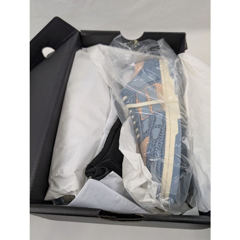 Amiri o1rshd1 Q:4 / Raffia Skelton Low-Top Sneakers in Blue Size US 12 / EU 45 - 22 Thumbnail