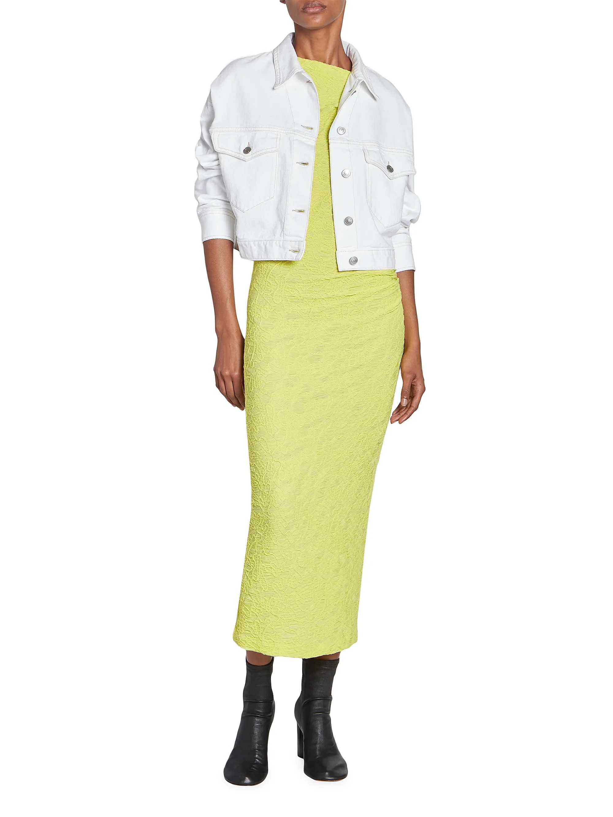 Isabel Marant o1B3y1r0526 Tadia Denim Jacket in White Size S / US 4 / IT 40 - 2 Thumbnail