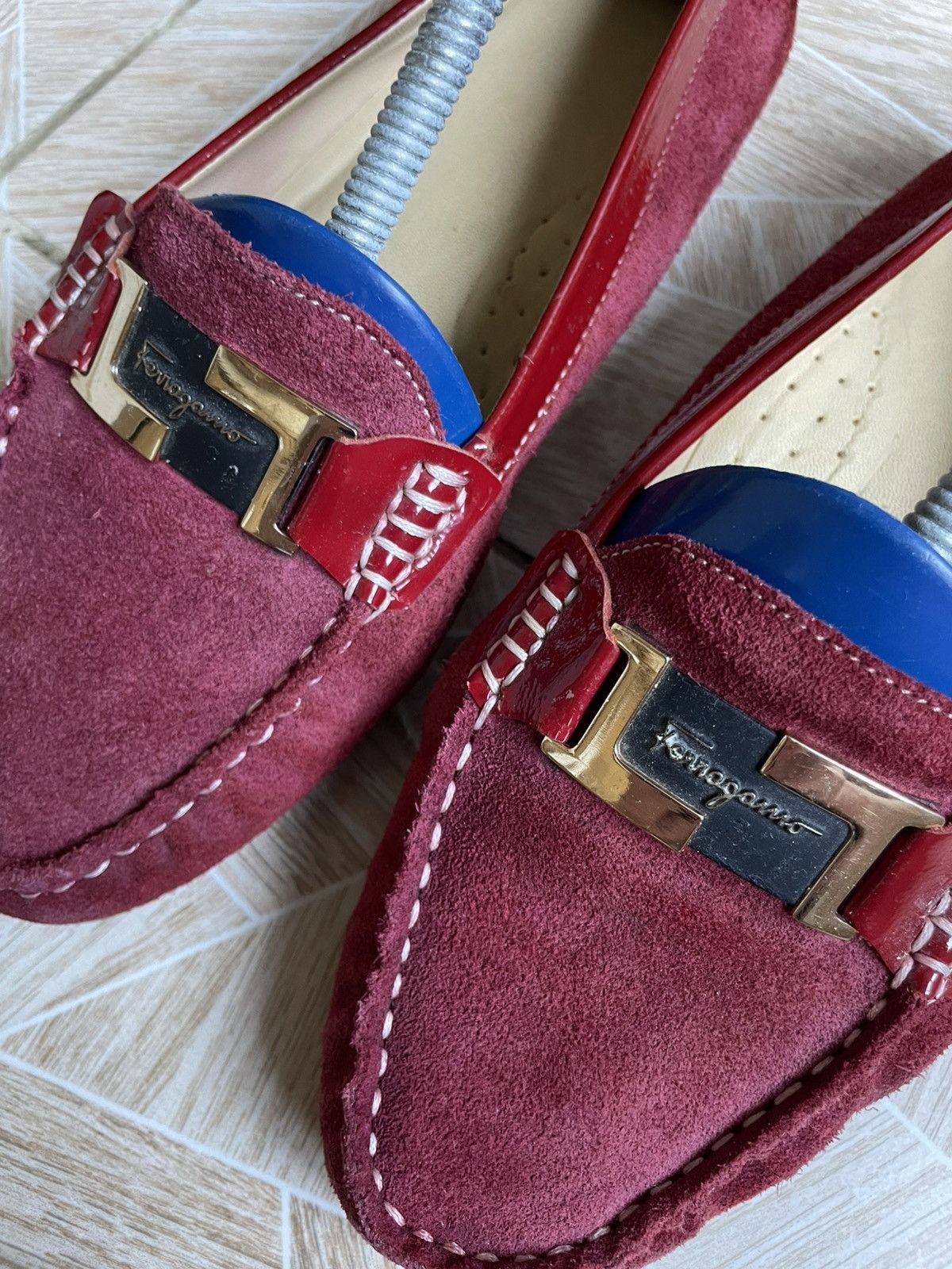 Salvatore Ferragamo Salvatore Ferragamo Parigi Suede Gancini Bit Driving Loafers Size US 8.5 / EU 41-42 - 3 Thumbnail