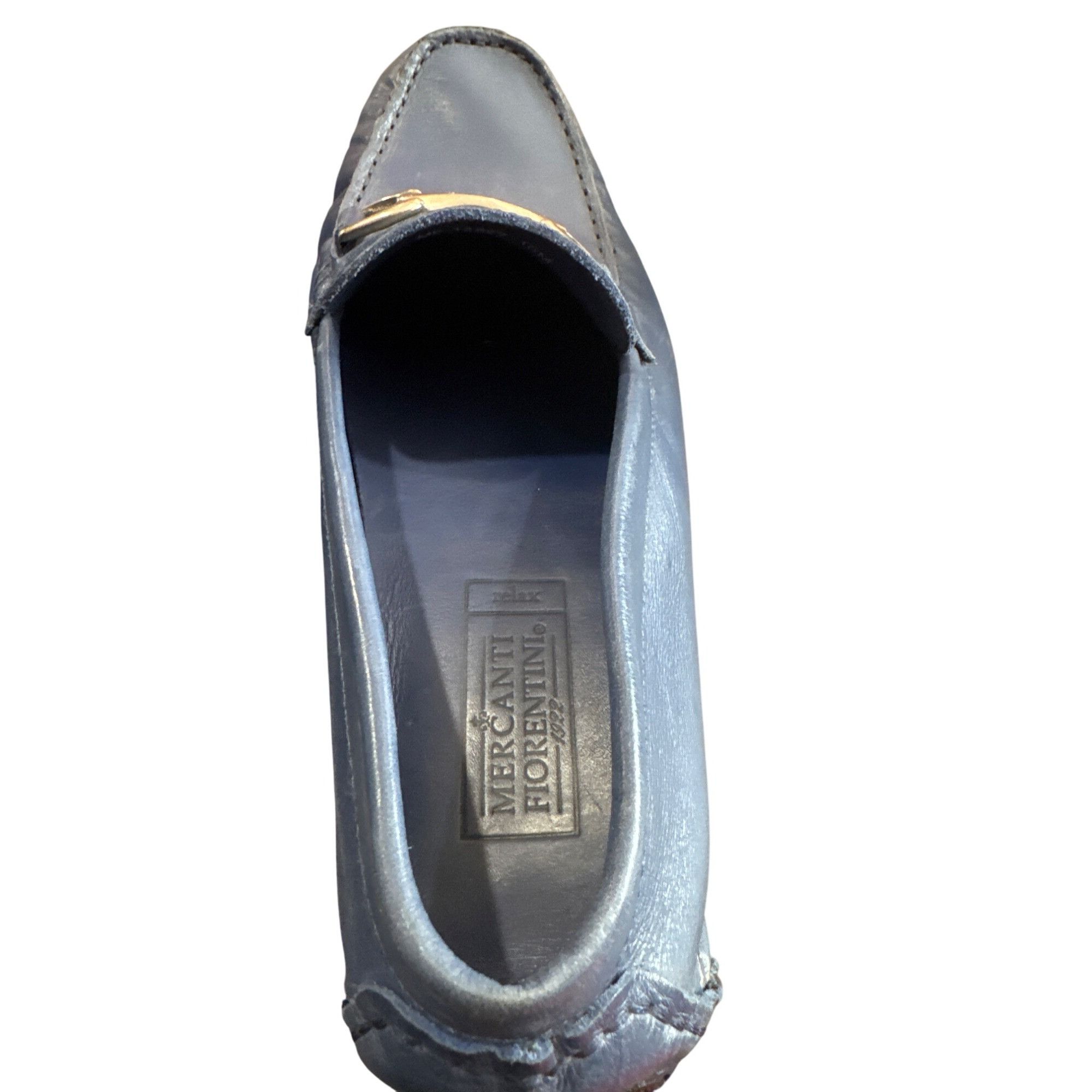 Mercanti Fiorentini Mercanti Fiorentini Mens Blue Leather Slip-On Loafers Size 1 Size US 10 / EU 43 - 14 Thumbnail