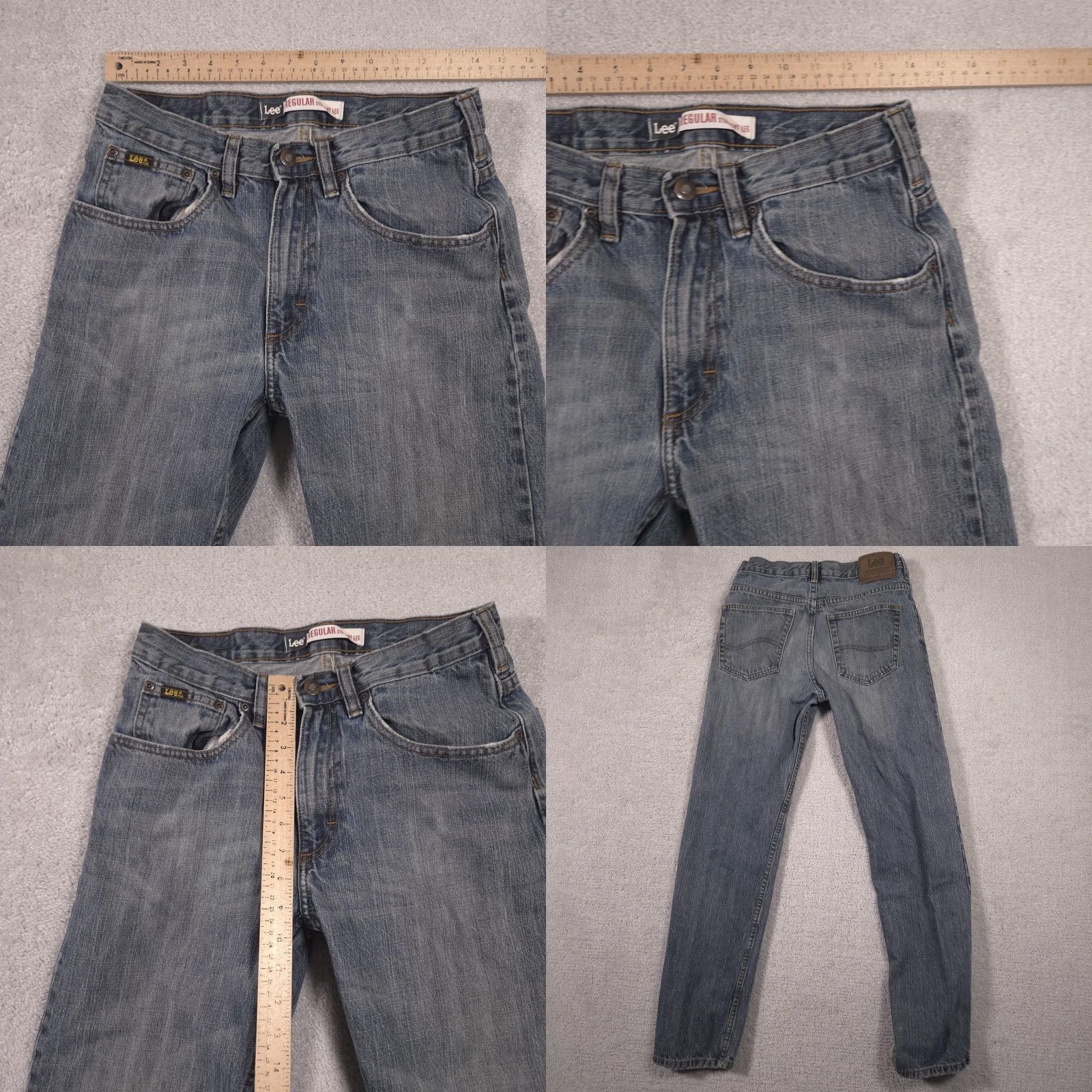 Lee Lee Jeans Mens 28x31 Blue Denim Regular Fit Straight Leg Pants Size US 28 / EU 44 - 8 Thumbnail