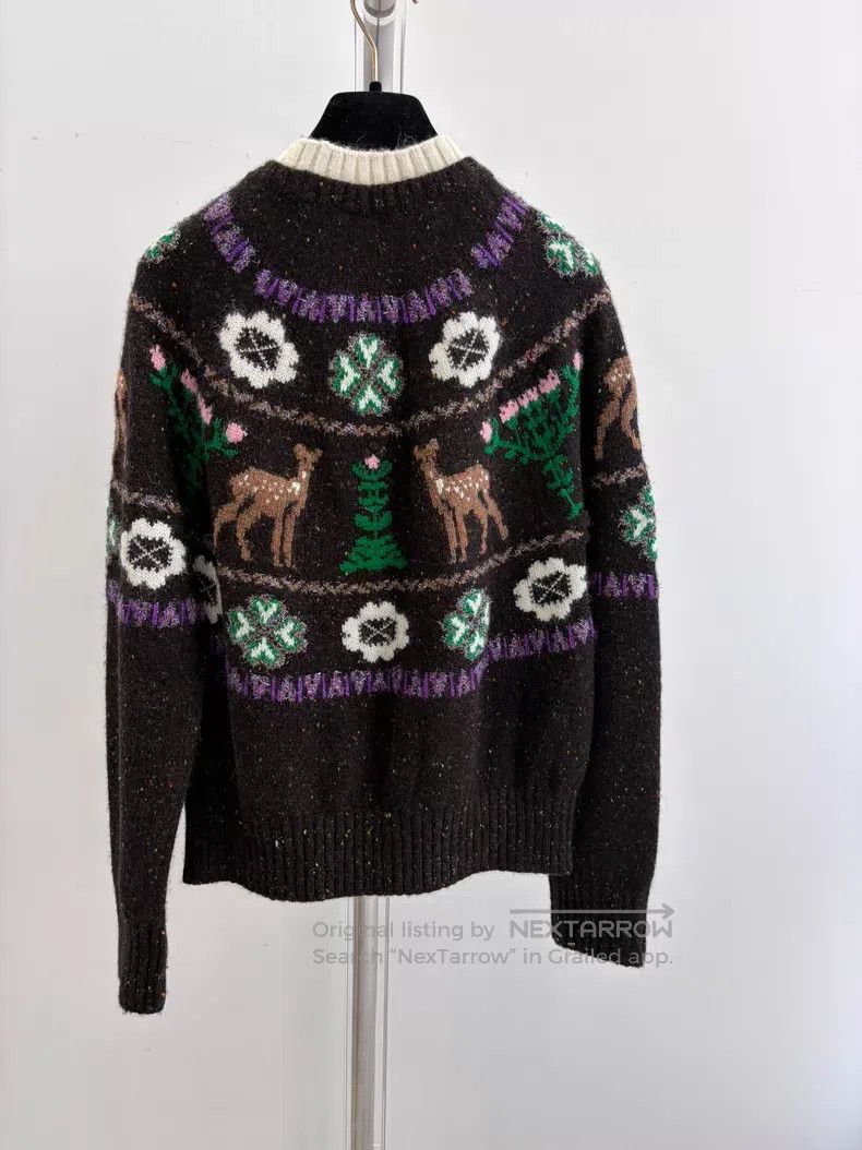 Chanel Chanel Ski series coffee brown deer knitted pullover sweat Size XS / US 0-2 / IT 36-38 - 2 Thumbnail