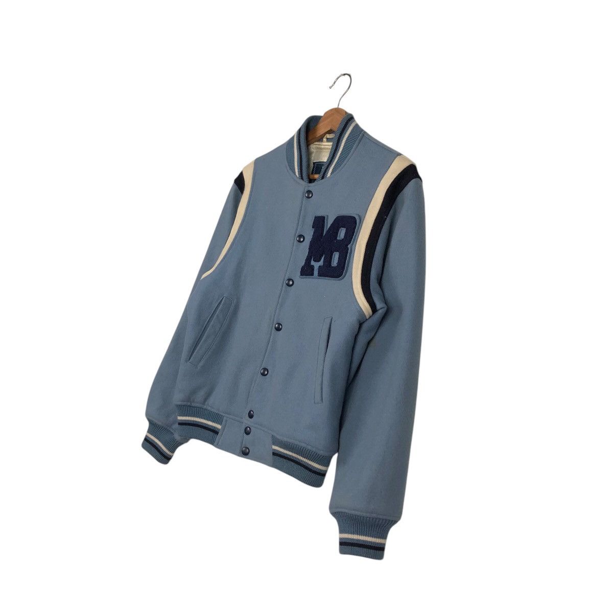 Japanese Brand 📌Vintage Wool Varsity Jacket Mac Beth Big Logo Full Patches Size US L / EU 52-54 / 3 - 3 Thumbnail