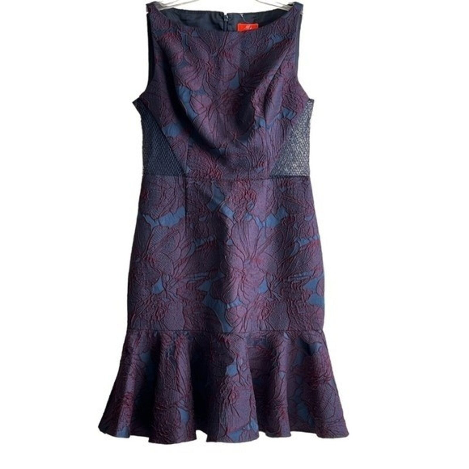 Monique Lhuillier Monique Luillier Navy Printed Sleeveless Mini Dress, S/US4 Size S / US 4 / IT 40 - 8 Thumbnail
