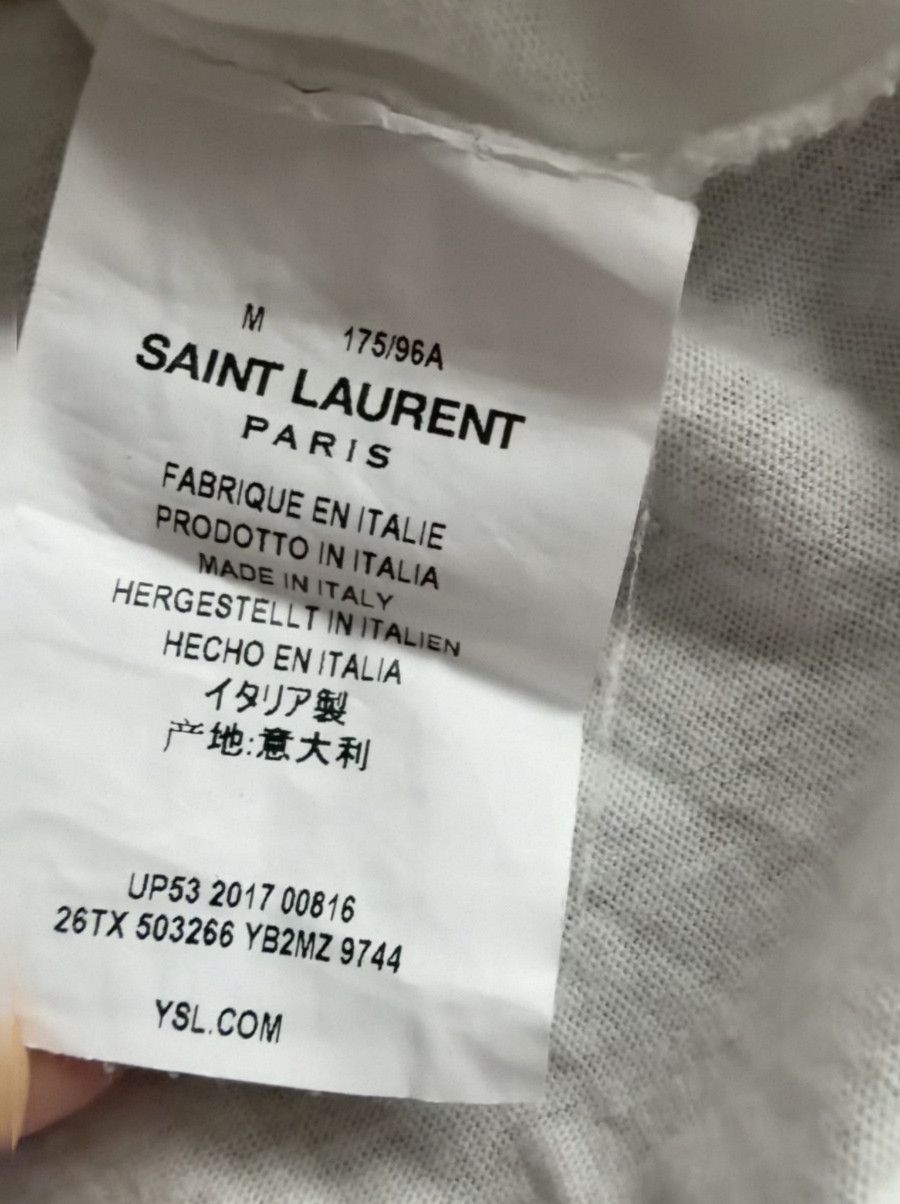 Saint Laurent Paris Saint Laurent Paris Distressed Short Sleeve i Size US M / EU 48-50 / 2 - 4 Thumbnail