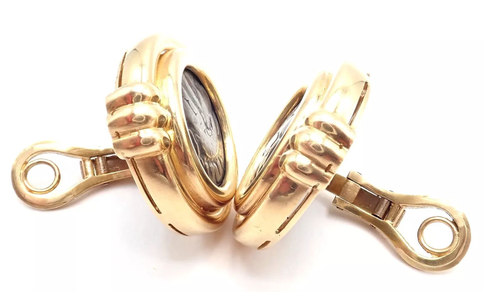 Bvlgari Bulgari Bvlgari 18k Alexander The Great Coin Moneta Earrings Size ONE SIZE - 4 Thumbnail