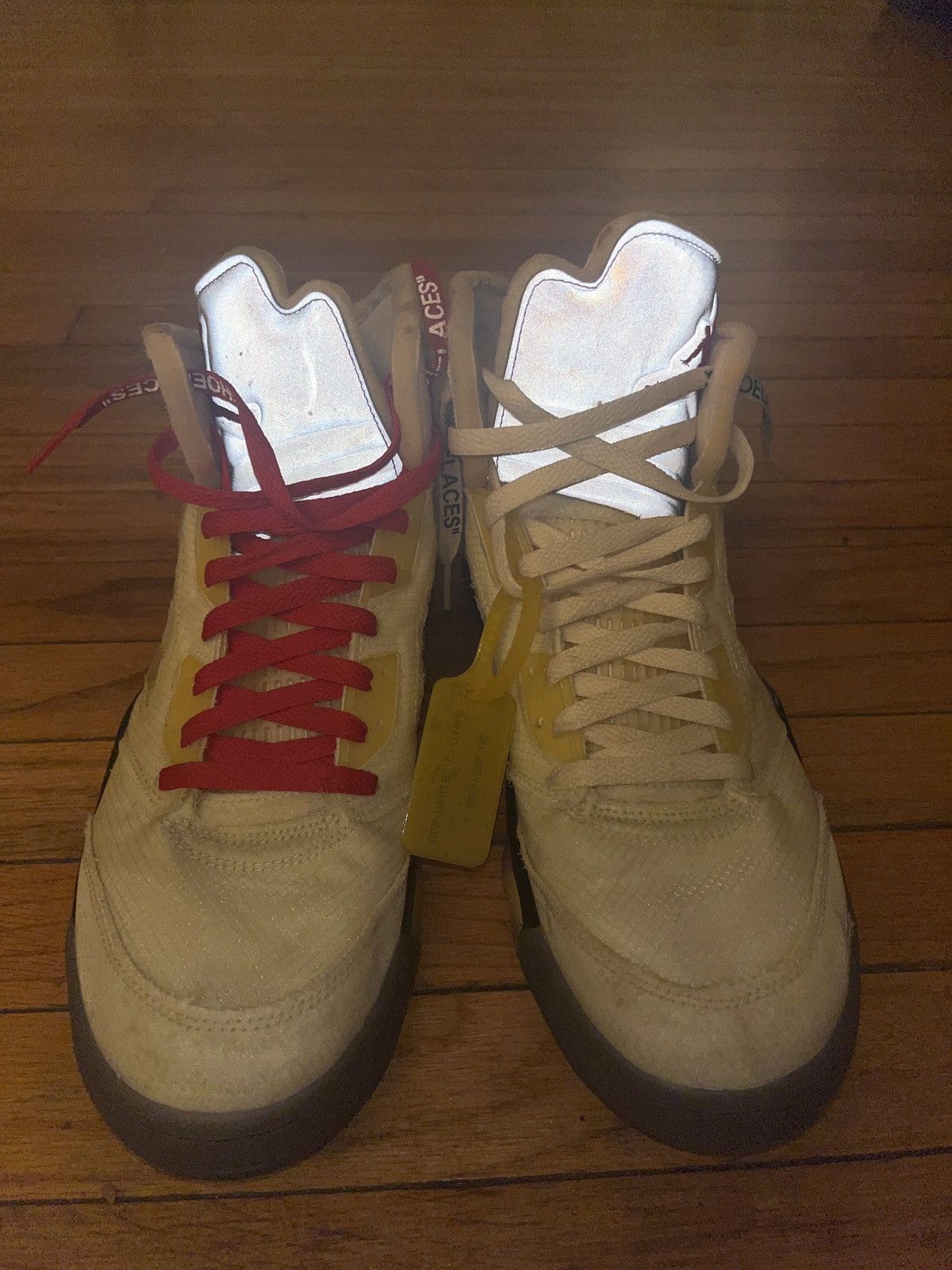 Jordan Brand × Off-White Off white x Jordan 5 sail size 12 Size US 12 / EU 45 - 4 Thumbnail