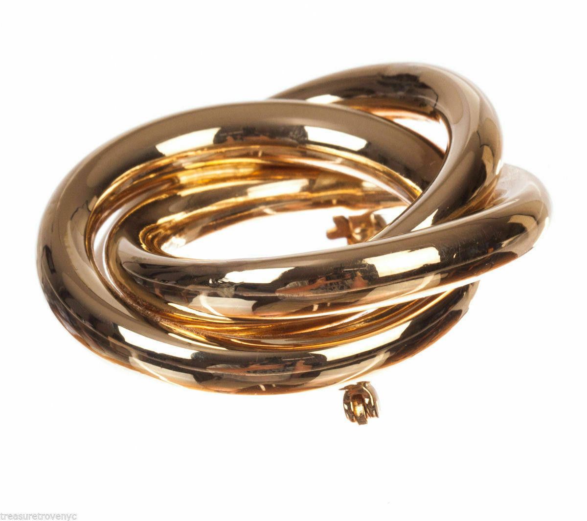 Designer 14 kt Gold Circular Love Knot Brooch Size ONE SIZE - 2 Thumbnail