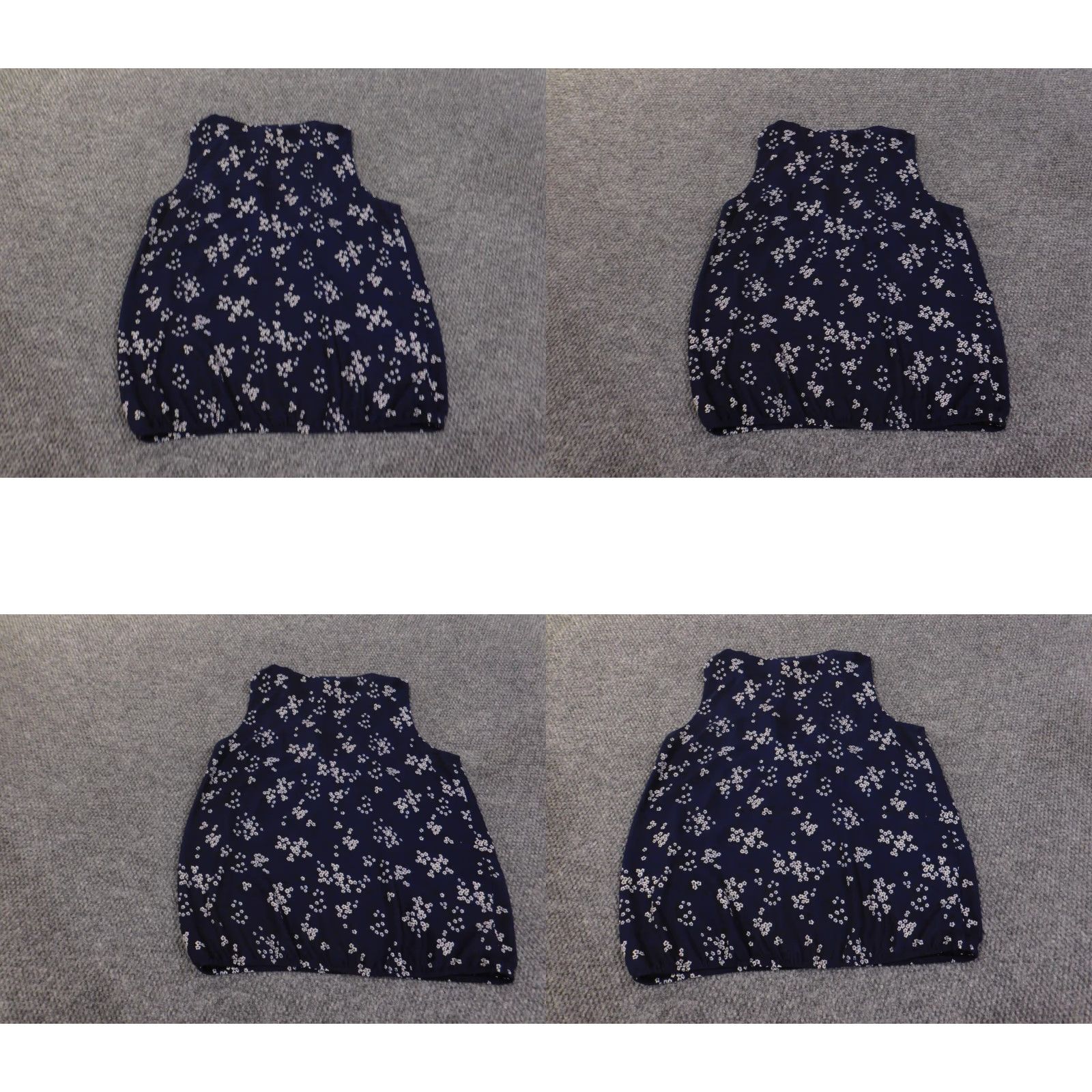 Ann Taylor LOFT Ann Taylor Loft Blouse Sleeveless V-Neck Floral Blue Polyester M Women Shirt Casual Size M / US 6-8 / IT 42-44 - 8 Thumbnail