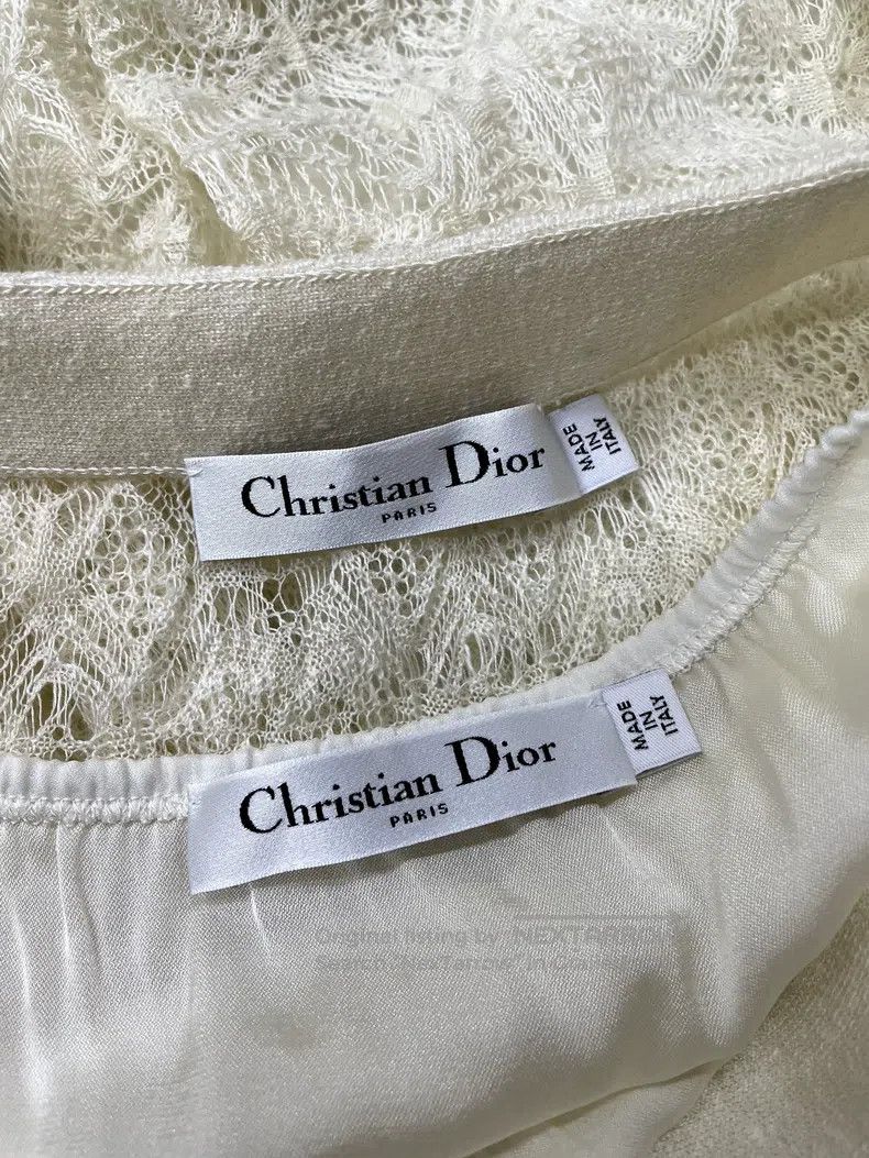 Dior Dior Beige hollow knitted lace tassel skirt Size 26" / US 2 / IT 38 - 4 Thumbnail