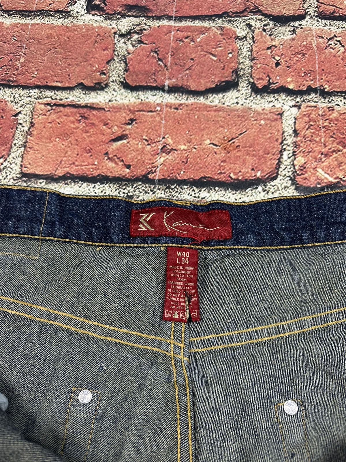 Karl Kani Vintage Karl Kani Jeans Wide Leg Y2K Baggy Embroidered Skate Size US 40 / EU 56 - 11 Thumbnail