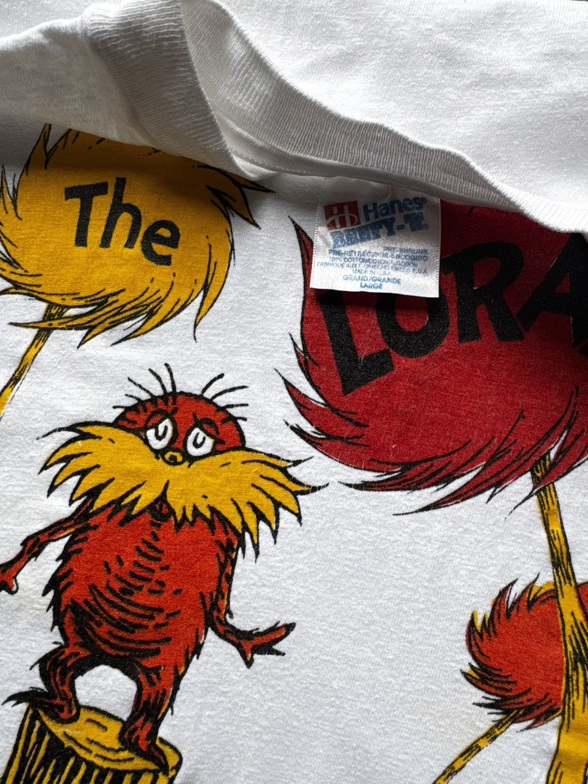 Vintage Dr. Seuss The Lorax Vintage Tee Shirt Movie Cartoon Network Size US L / EU 52-54 / 3 - 4 Thumbnail