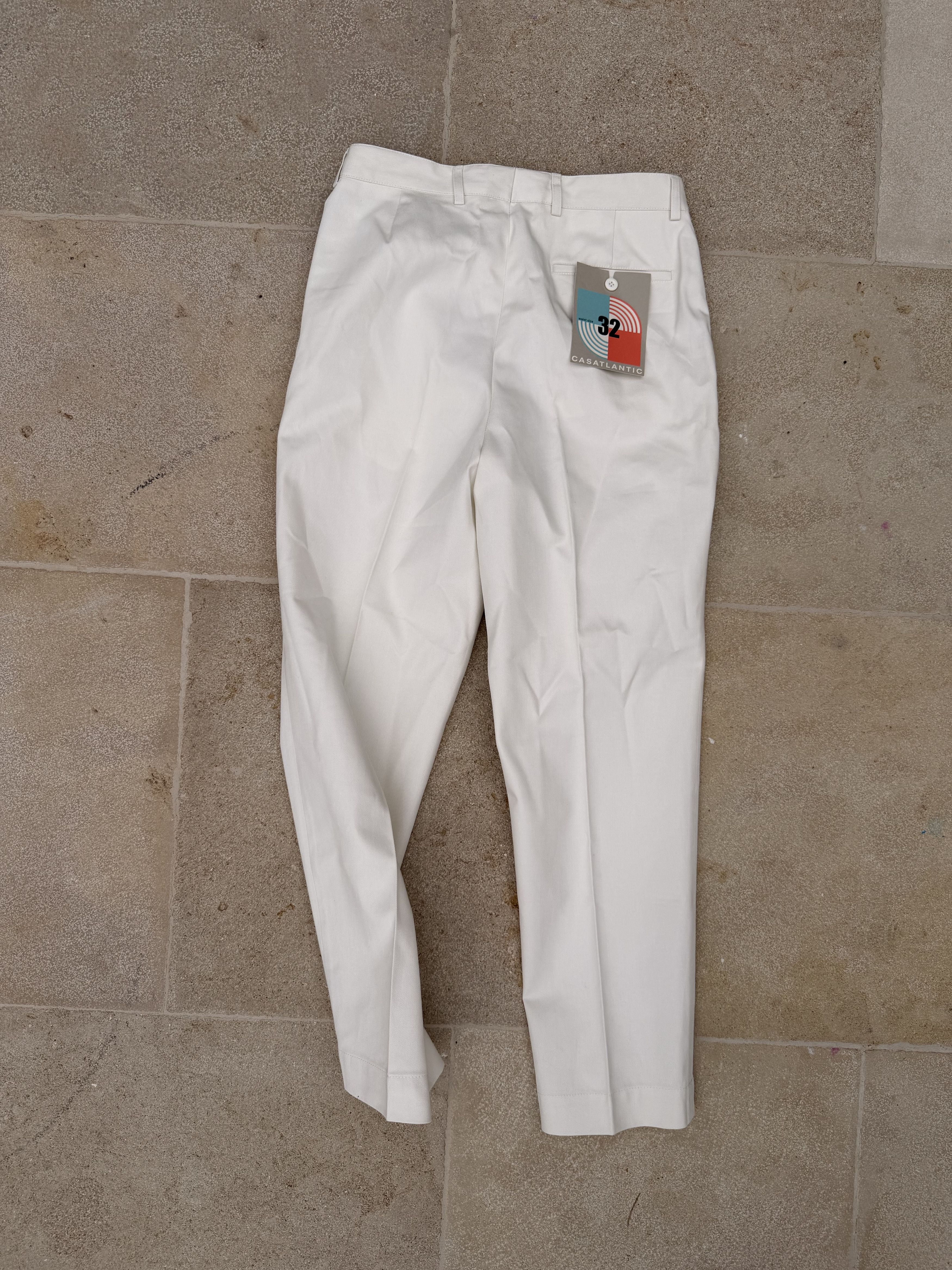 Casatlantic Casatlantic White Chino Pants - NWT Size US 32 / EU 48 - 3 Thumbnail