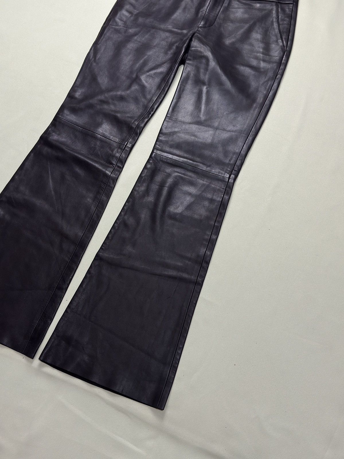 Gucci Gucci Fall 1996 by Tom Ford Leather Flared Pants Size 27" / US 4 / IT 40 - 3 Thumbnail