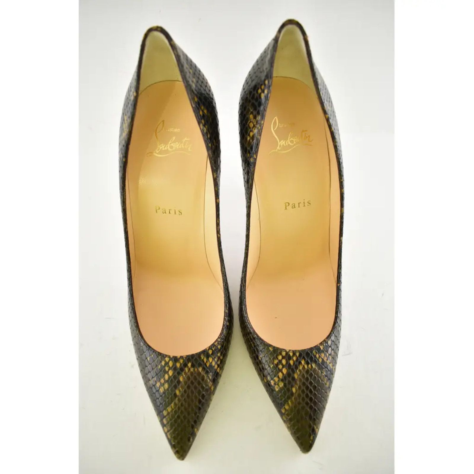 Christian Louboutin Kate 100 Calf Amazonia Dark Brown Pointed Toe Heel Pump 39 Size US 9 / IT 39 - 6 Thumbnail