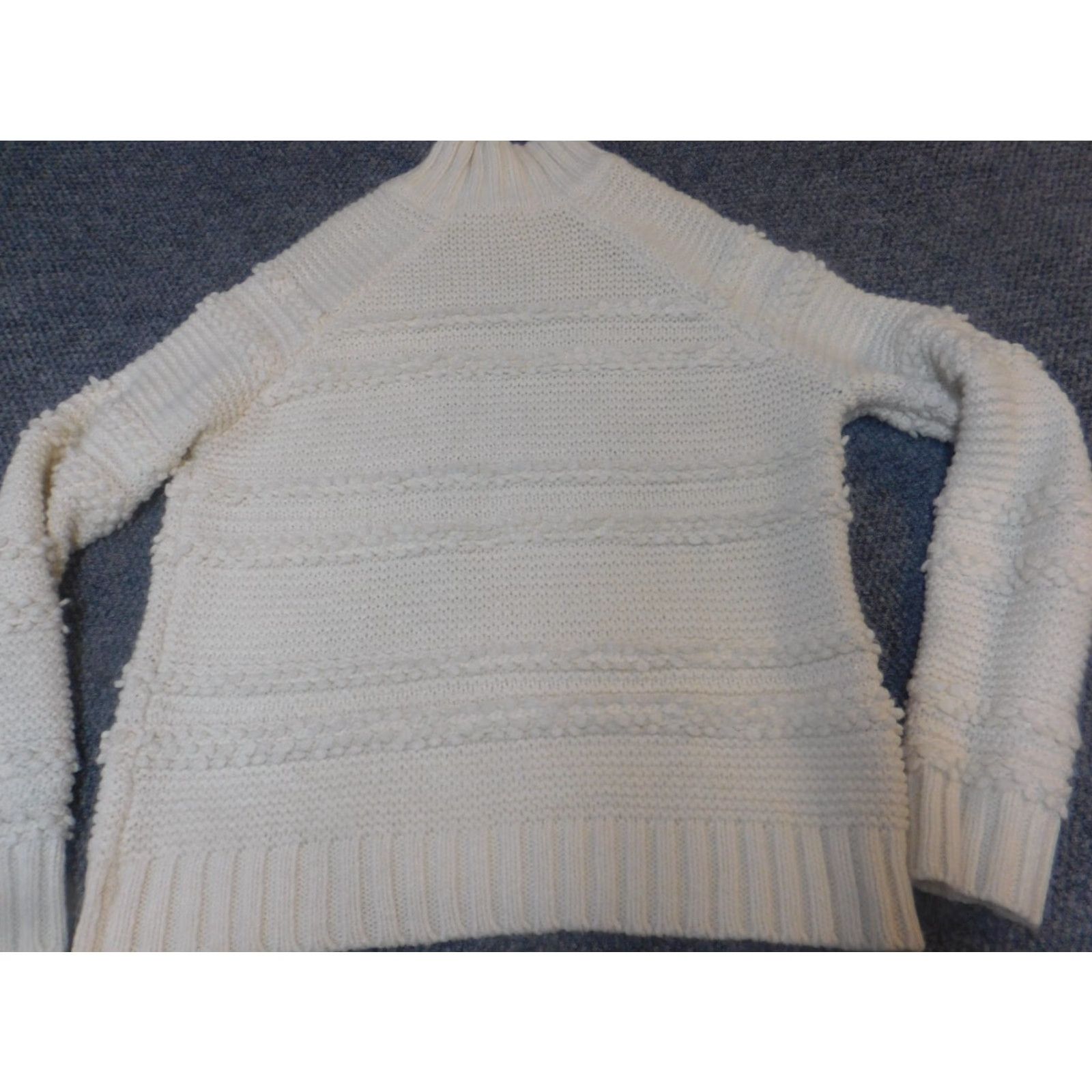 Vintage Philosophy Sweater L Beige Pullover Long Sleeve Turtleneck Knit Cotton Embroidered Classic Women NM Size L / US 10 / IT 46 - 7 Thumbnail