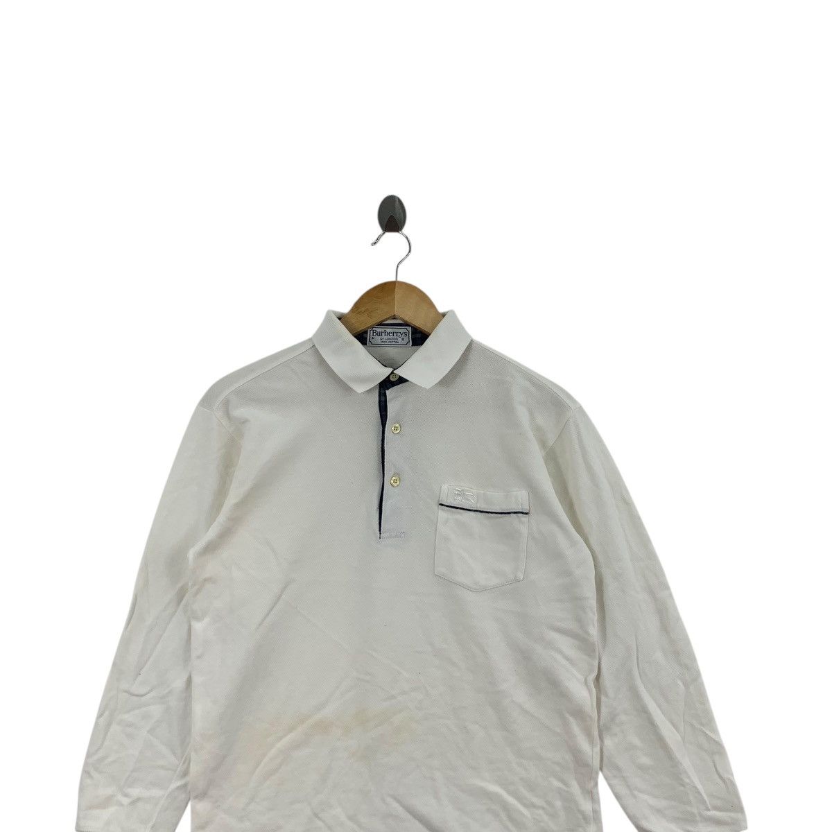 Burberry Vintage BURBERRY LONDON Embroidered Logo Polo Tee Shirt Top Size M / US 6-8 / IT 42-44 - 2 Thumbnail
